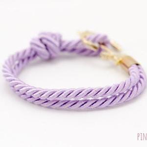 Lavender Anchor Bracelet , Lavender Nautical Rope..